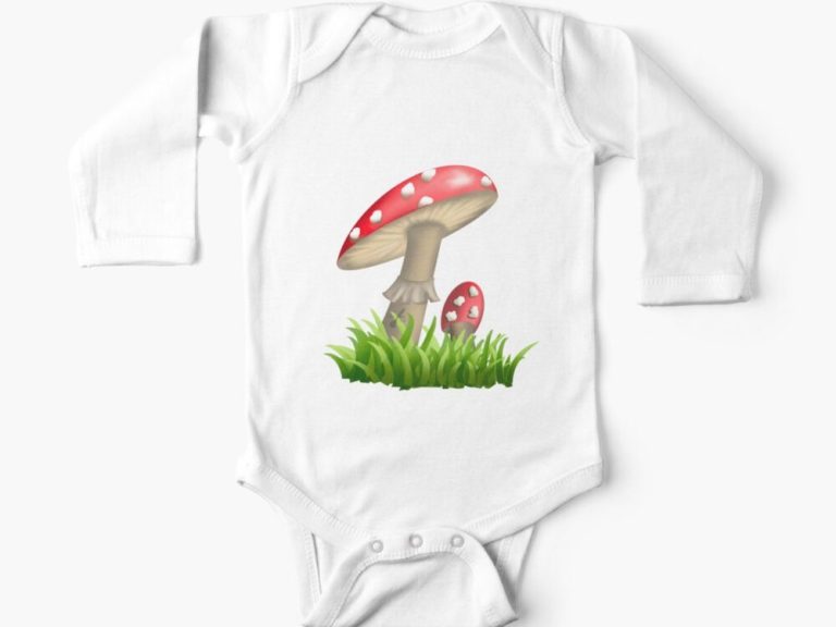 Baby bodysuit with fly agaric